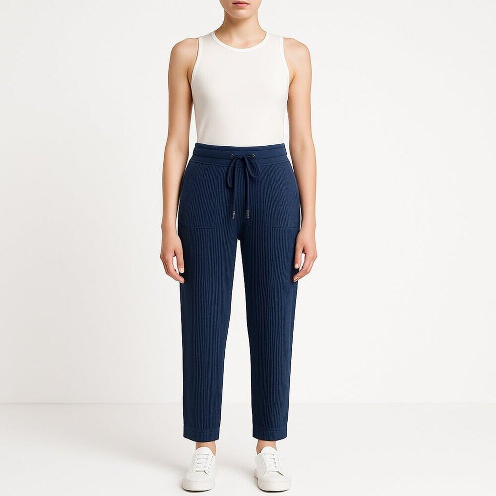 Brunello Cucinelli Bead-Embellished Ribbed Cotton Track Pants XS